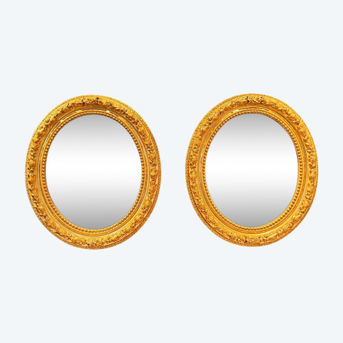 Coppia di specchi ovali - Ref 583 - 75 X 86