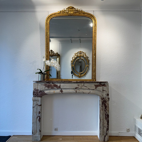 Louis XIV mantel - 17th century - 160x28x122" (160x28x122")