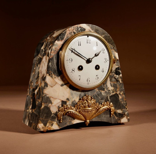 Elegant French Art Deco clock trim, circa 1920.