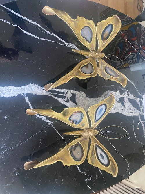 butterfly sconces by Henri Fernandez