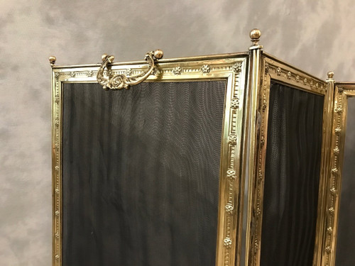 Beautiful pressed brass mantelpiece from the mid-19th century