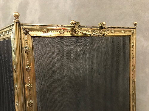 Beautiful pressed brass mantelpiece from the mid-19th century