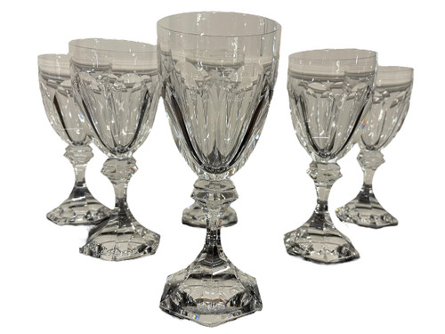 6 Bicchieri Acqua Saint Louis Cristallo Modello Chambord H: 18 Cm 