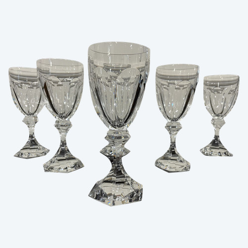 6 Calici da vino in cristallo Saint Louis Modello Chambord H: 16,5 cm