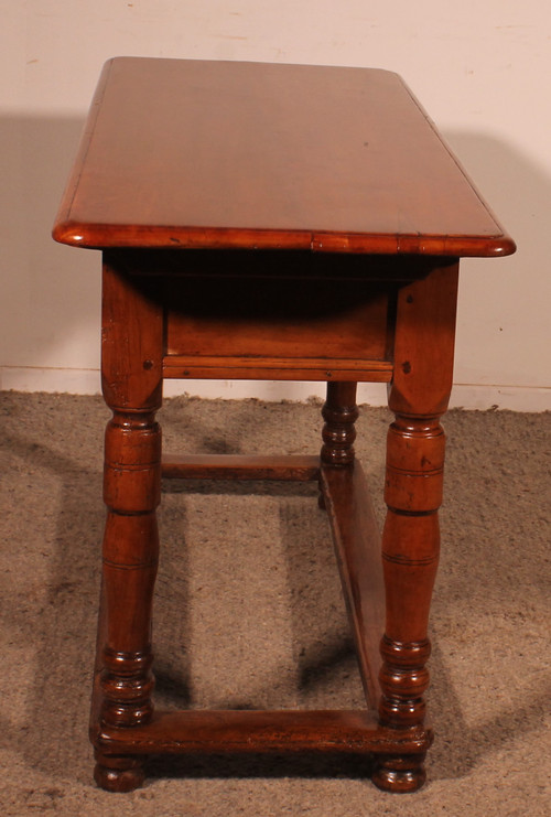 Console Deux Tiroir En Cerisier - 18° Siècle