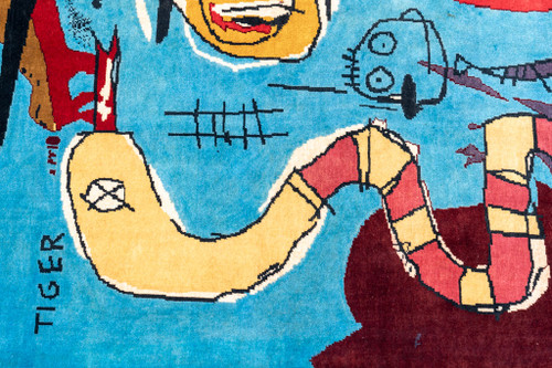 Hand-woven tapestry inspired by Jean-Michel Basquiat. June 2023. LS58795009E