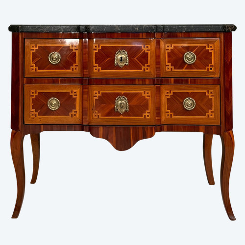 Cassettone di transizione intarsiato 1760 circa
