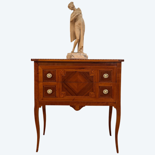 Cassettone intarsiato di epoca Luigi XV 1750 circa