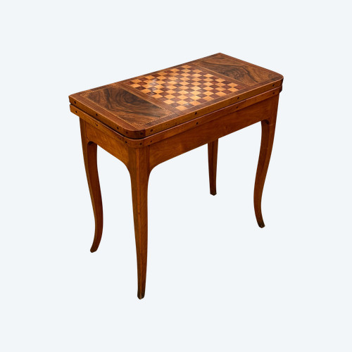 Table A Jeux Marqueterie d'Epoque Louis XV Vers 1750