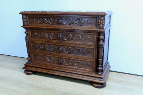 Commode en Noyer P. Guinand-Leglas, style Rennaissance – 1920
