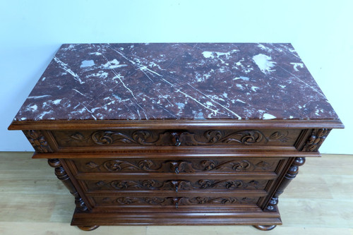 Commode en Noyer P. Guinand-Leglas, style Rennaissance – 1920