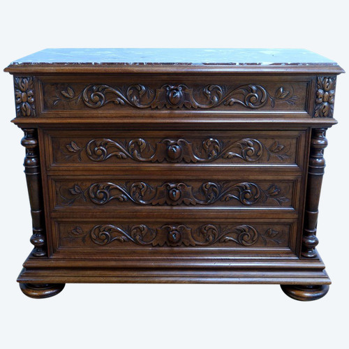 Commode en Noyer P. Guinand-Leglas, style Rennaissance – 1920