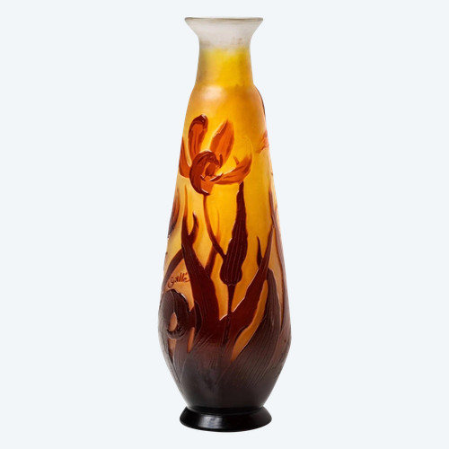 Émile Gallé, Vaso di tulipani, Art Nouveau