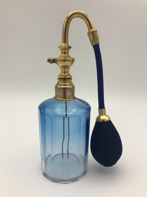 Cristal bleu perfume atomizer