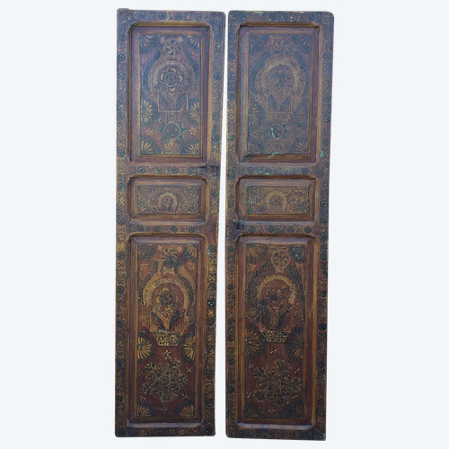 Coppia di porte dipinte marocchine