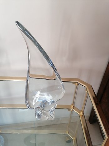 Crystal sail signed DAUM