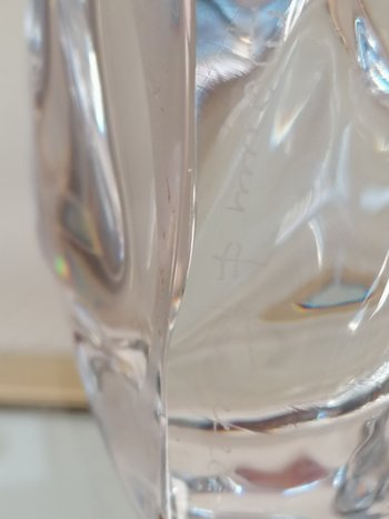 Crystal sail signed DAUM