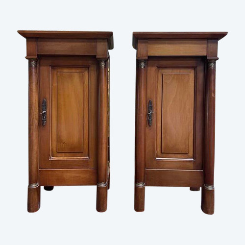 Coppia di comodini in stile impero