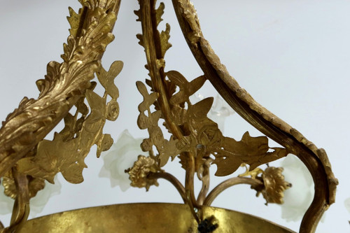 Lampadario a 12 luci in Bronzo Dorato stile Napoleone III - Fine XIX secolo