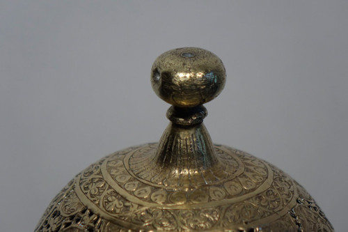 Brass incense burner, Persian, 19th century.