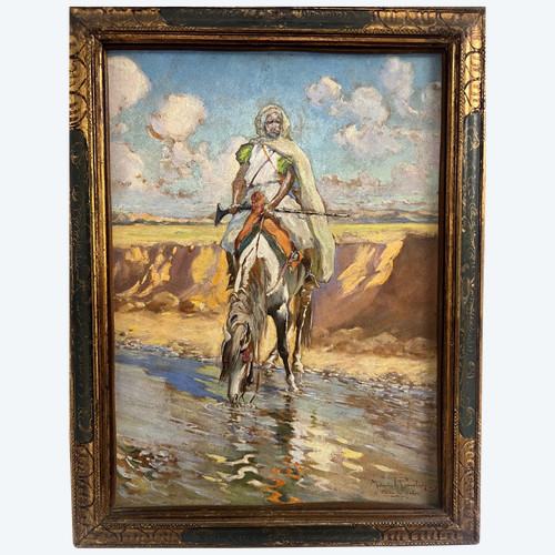 Orientalistisches Gemälde von Maurice ROMBERG 1862-1943 Arabischer Reiter in Marokko XIX ème siècle