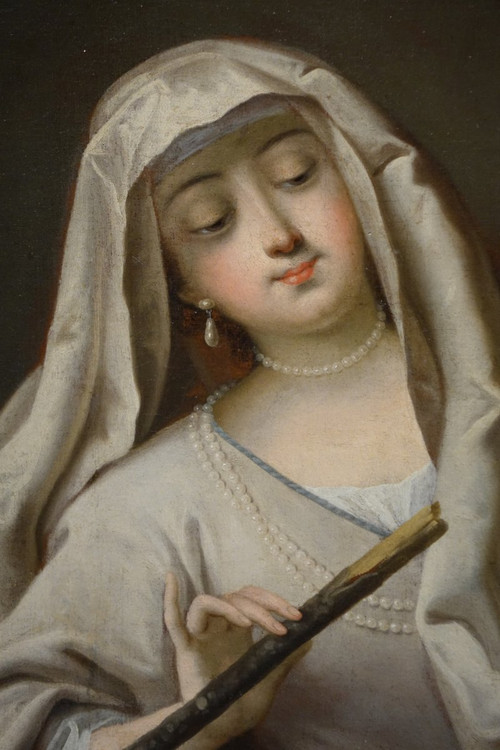 Vestale che ravviva il fuoco sacro, scuola francese del XVIII sec.