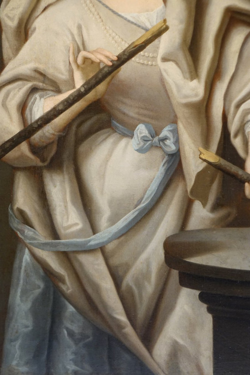 Vestale che ravviva il fuoco sacro, scuola francese del XVIII sec.