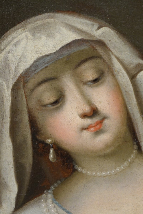 Vestale che ravviva il fuoco sacro, scuola francese del XVIII sec.