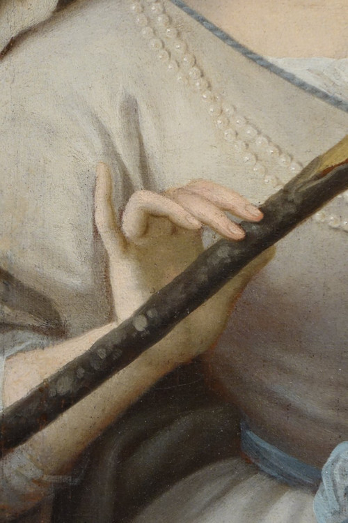Vestale che ravviva il fuoco sacro, scuola francese del XVIII sec.