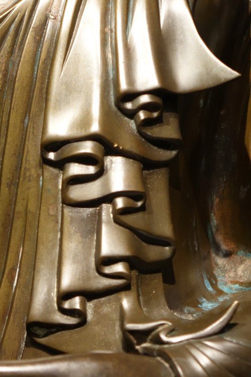 Bouddha Assis En Bhumisparsa Mùdra, Bronze, Birmanie, 19e S.