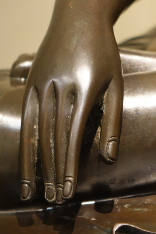 Bouddha Assis En Bhumisparsa Mùdra, Bronze, Birmanie, 19e S.