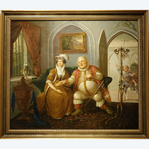 „Falstaff“, Öl auf Leinwand, Englische Schule, 19. Jh.