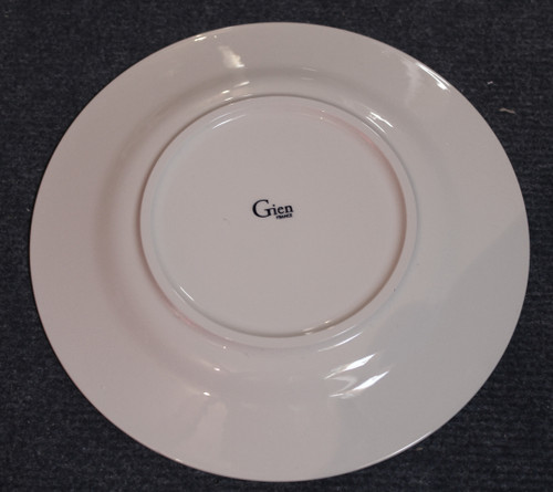 22 Gien earthenware dessert plates with Rouen coat of arms decor. 20th century Perfect condition