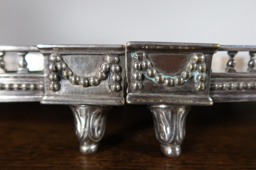 Table centerpiece in silver-plated bronze