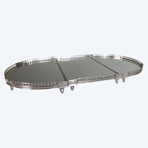 Table centerpiece in silver-plated bronze