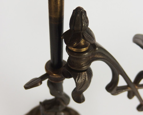 Pair of Art Nouveau bronze candlesticks.