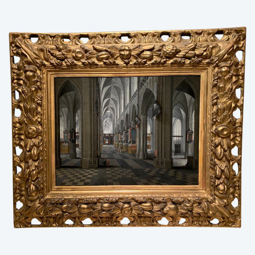 Intérieurde la cathédrale d'Anvers,  hst , Pieter NEEFFS l'ANCIEN ( 1578-)