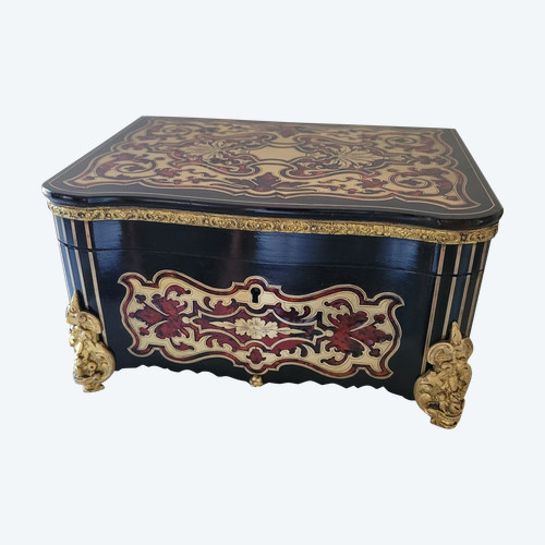 Sumptuous Boulle marquetry jewelry box – Napoleon III, Second Empire