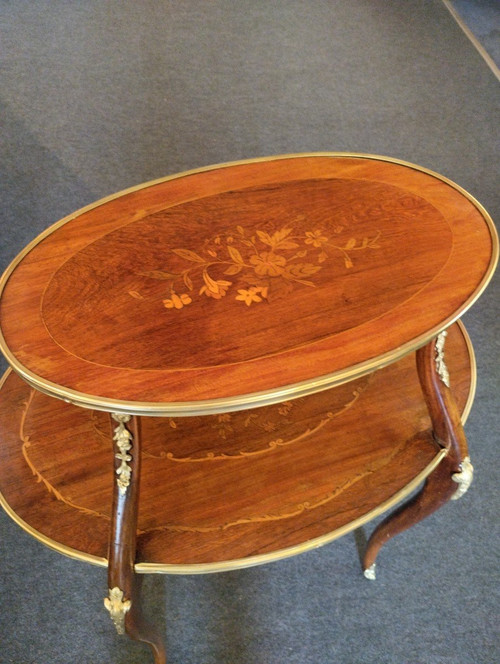 Tea Table - Mahogany - Louis XV - Late 19th Century