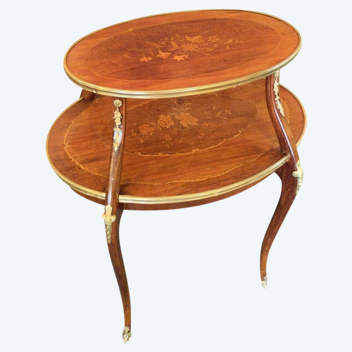 Tea Table - Mahogany - Louis XV - Late 19th Century