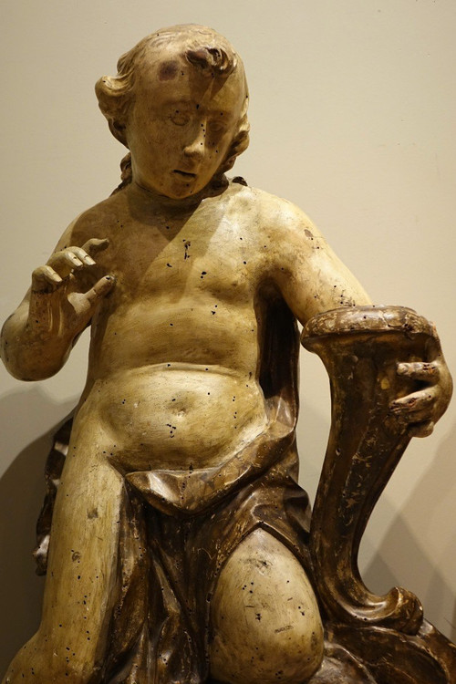 Pair of large Baroque statues, Germany or Bohemia-Moravia, 17th c.