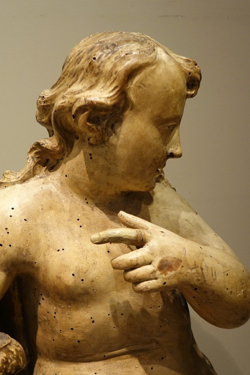 Pair of large Baroque statues, Germany or Bohemia-Moravia, 17th c.