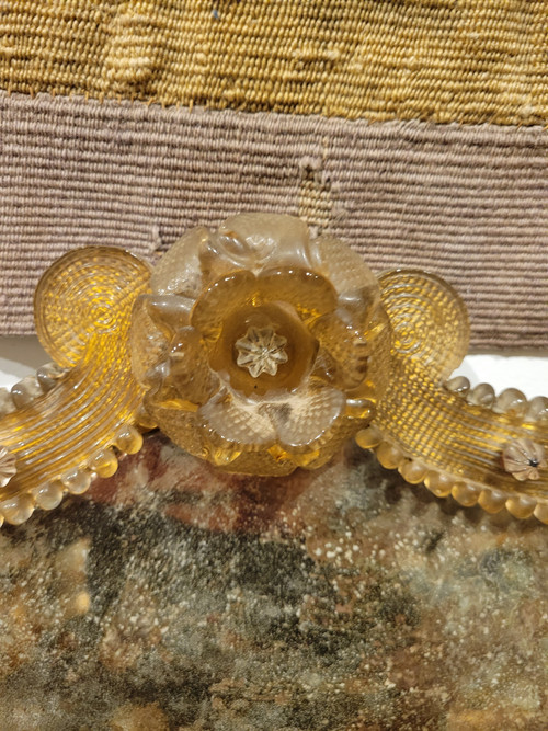 Large Venetian mirror in Murano glass, 18th century