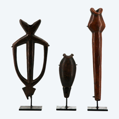 Nice set of three MOSSI whistles from Burkina Faso