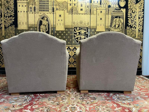 Pair of Art Deco club armchairs