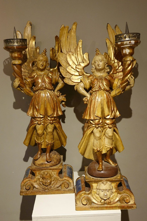 Quattro angeli ceroferari, Italia o Provenza, XVII sec.