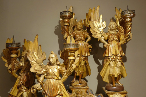 Quattro angeli ceroferari, Italia o Provenza, XVII sec.