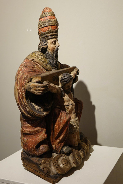 Trinità di legno intagliata a tutto tondo, Germania, 1550 circa