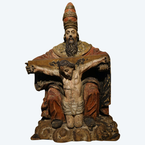 Trinità di legno intagliata a tutto tondo, Germania, 1550 circa