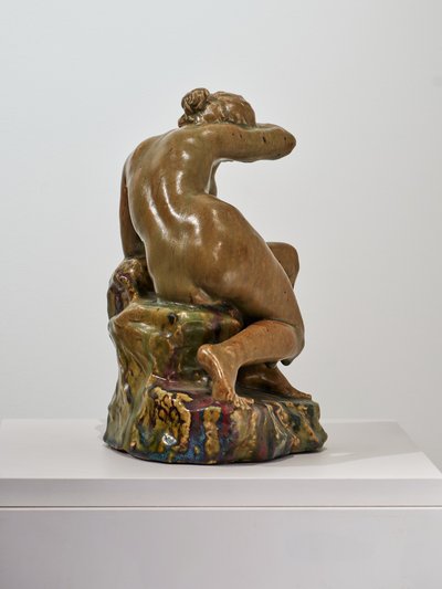 Pierre Adrien Dalpayrat, Naïade sur un rocher, Céramique Art Nouveau